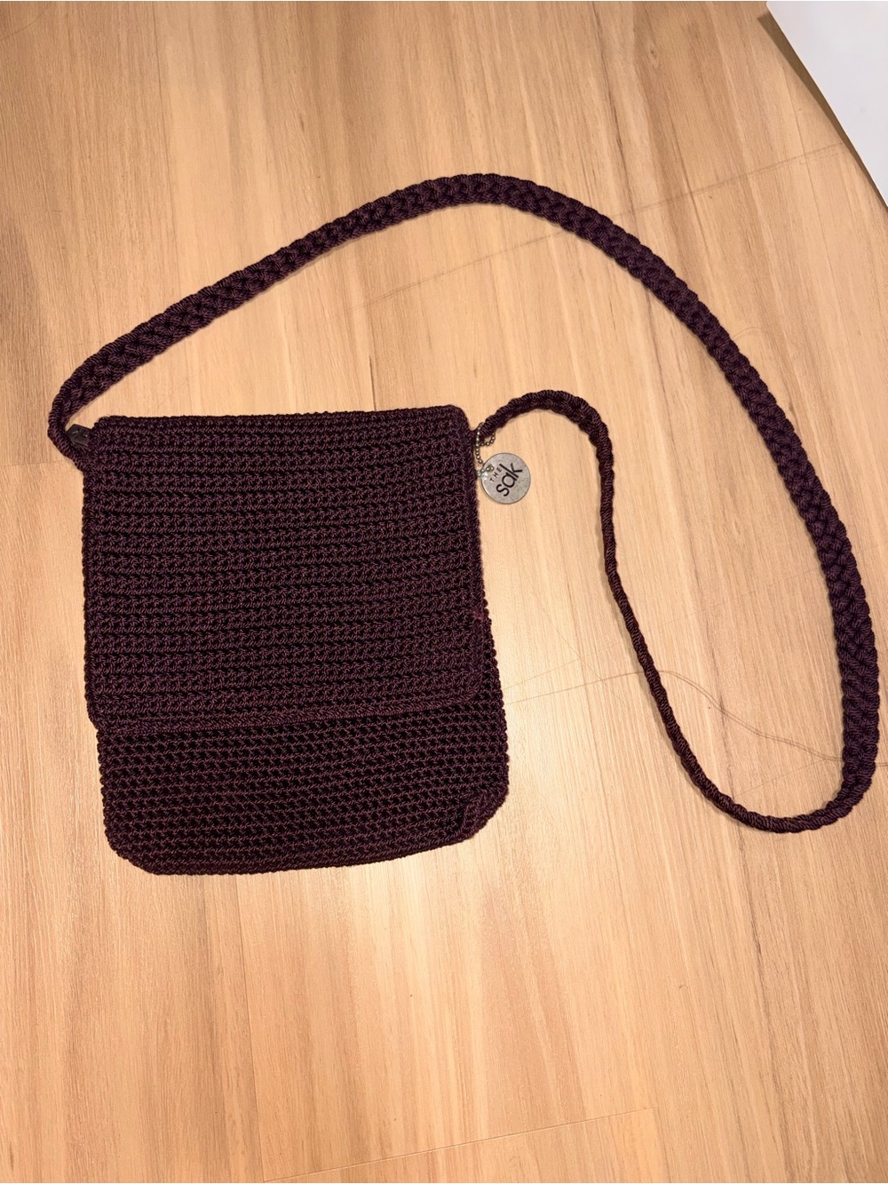 SO Knit Crossbody Bag in Deep Plum